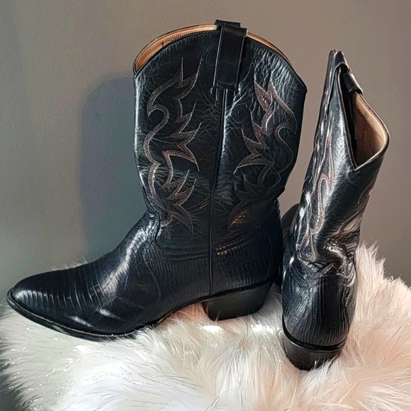 Genuine Lizard Cowboy Boots - Picture 11 of 12